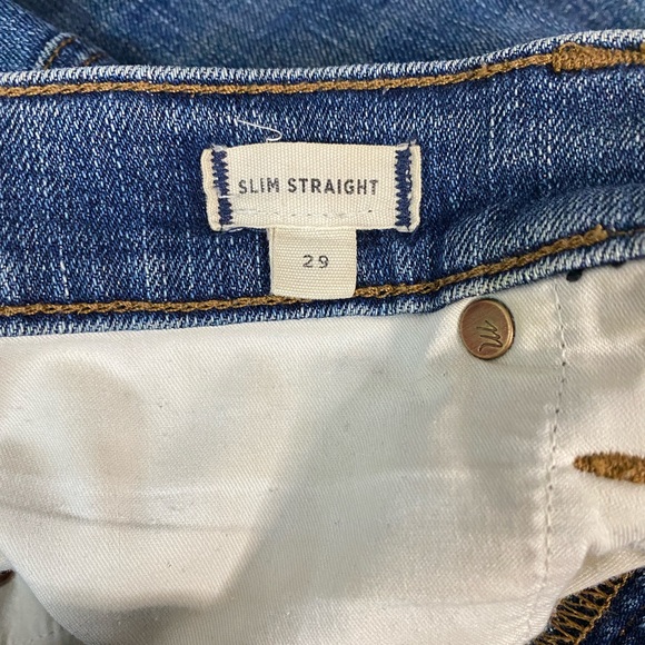 Madewell Men’s Slim Straight Medium Wash Blue Denim Jeans Size 29 - Picture 3 of 8
